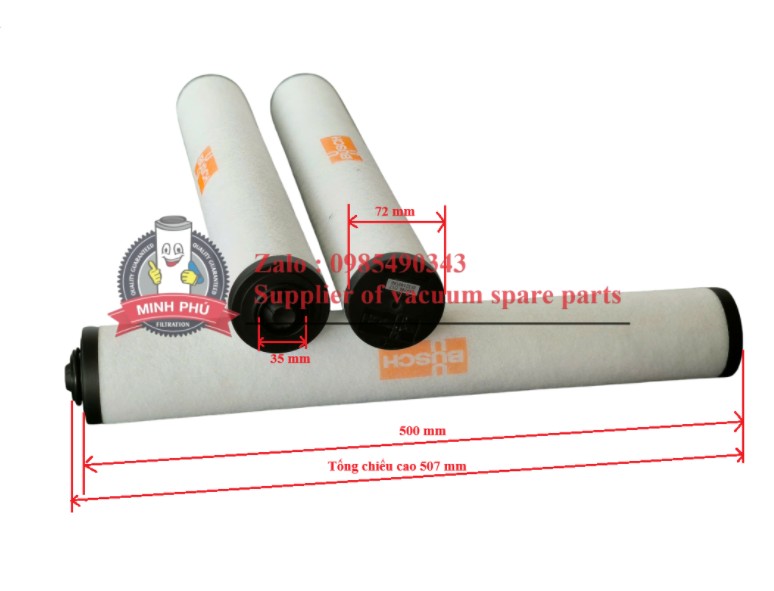 Kích thước lọc busch 0532140160 Kích thước lọc busch 0532140160